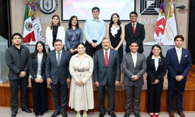 El acto protocolario fue encabezado por el rector Santos Guzmán López, quien reiteró el respaldo institucional a la nueva mesa directiva.