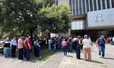 El ejercicio también se realizó en el Palacio de Justicia de Monterrey, donde unas 500 personas fueron evacuadas, así como en instalaciones del Instituto Nacional Electoral y la Clínica 33 del Instituto Mexicano del Seguro Social