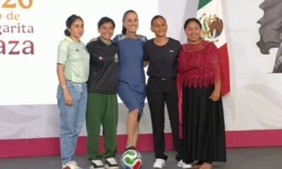 Durante el evento, Yolet Cervantes expresó su emoción por haber sido elegida y aprovechó para pedir mayor impulso al futbol femenil en México.