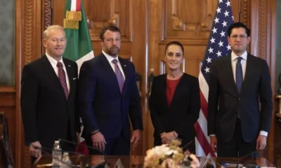 “Acordamos seguir colaborando conjuntamente en el marco de respeto de nuestros países”, escribió Sheinbaum tras la reunión privada.