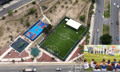 La rehabilitación que fue integral, abarcó el área de juegos infantiles donde se instaló firme de concreto y piso amortiguante, reja de acero y muro de contención.