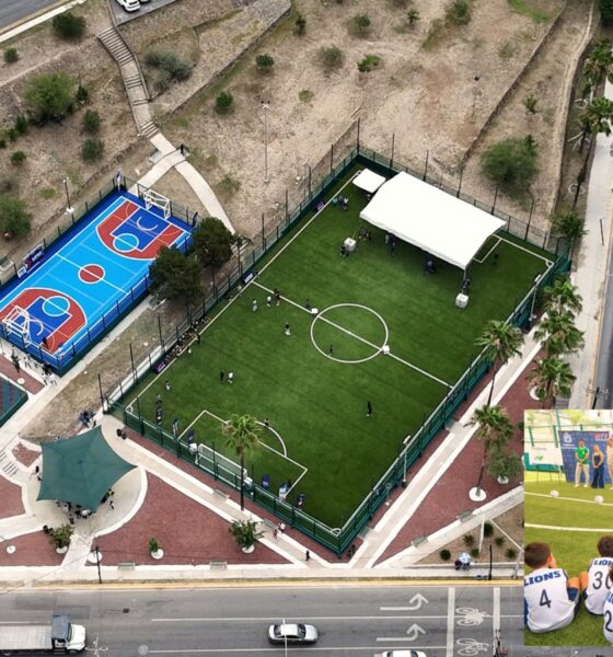 La rehabilitación que fue integral, abarcó el área de juegos infantiles donde se instaló firme de concreto y piso amortiguante, reja de acero y muro de contención.