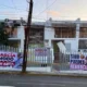 Entre las consignas se leían frases como "Sr. Gobernador usted modo party, García modo sin agua" y "García sigue sin agua, si no puedes renuncia", acompañadas de imágenes del Mandatario y del titular de Agua y Drenaje.