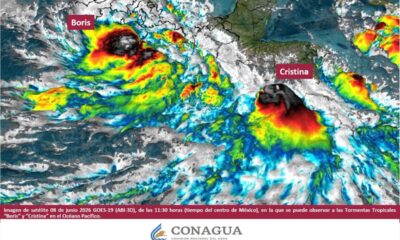 De acuerdo con el reporte más reciente, Cristina se ubica a unos 150 kilómetros al sureste de El Salvador y presenta vientos sostenidos de 65 kilómetros por hora, con rachas que alcanzan los 85 km/h.