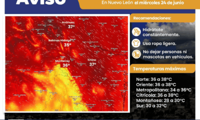 De acuerdo con el pronóstico, se espera un ambiente cálido a caluroso con sensación bochornosa, cielo mayormente despejado y baja probabilidad de lluvia.