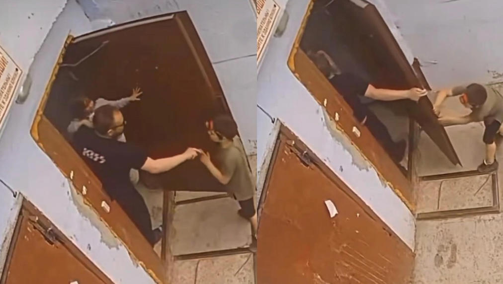 Los llamados de auxilio fueron escuchados por una mujer identificada como Yulia, quien se encontraba cerca del lugar
