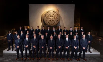 A la sesión fotográfica también asistieron el presidente de la FMF, Mikel Arriola; el presidente ejecutivo, Ivar Sisniega; y el director deportivo, Duilio Davino.