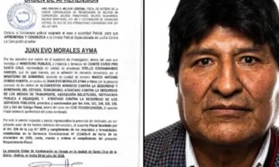 La nueva orden se suma a la girada anteriormente por un tribunal de Tarija, donde Morales fue declarado en rebeldía al no presentarse al inicio de un juicio por presunta trata agravada de personas.