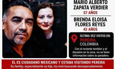La Cancillería informó que ambos mexicanos fueron incluidos oficialmente en la lista de personas desaparecidas