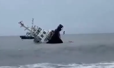 El operativo continuó después del hundimiento debido a que el barco transportaba aproximadamente 15 mil litros de diésel.