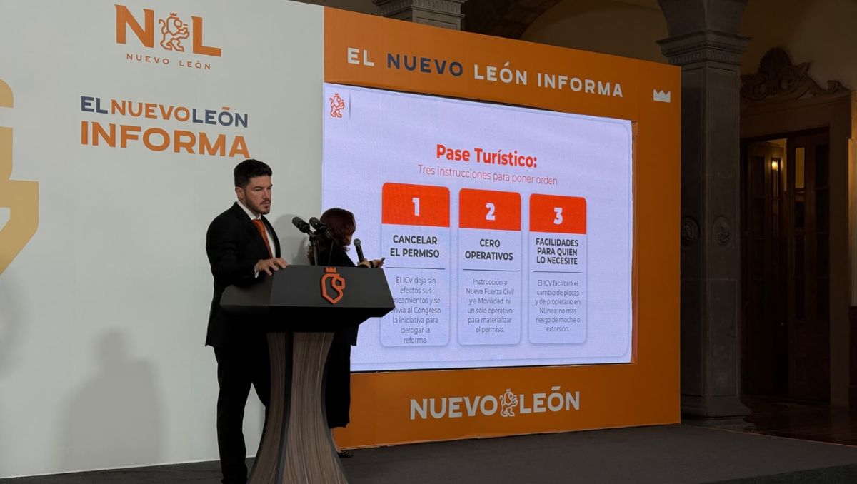 Samuel García señaló que el viernes recibió planteamientos de representantes empresariales durante la Mesa de Seguridad y reconoció que el Pase Turístico no coincidía con la estrategia que pretende impulsar su administración.