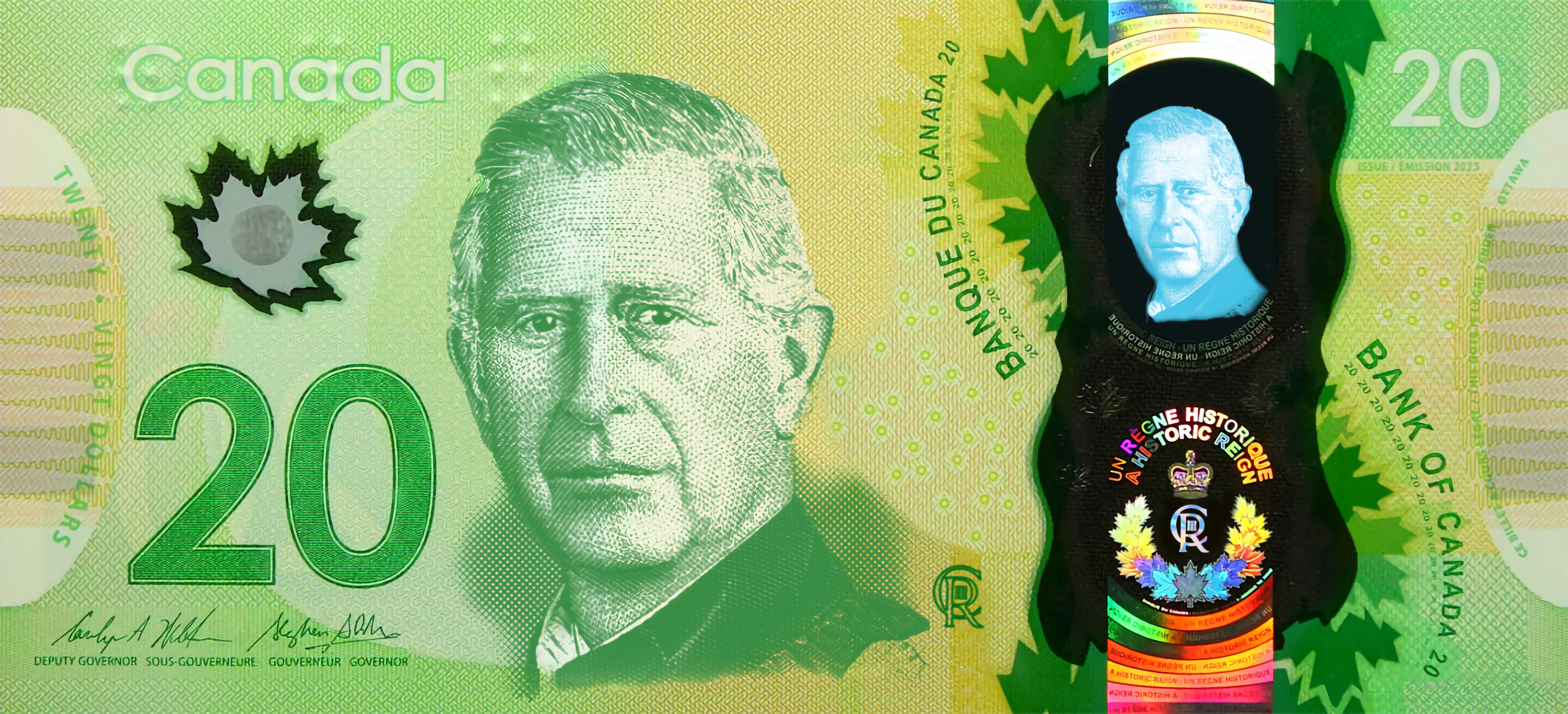 El diseño incorpora, además, las flores representativas de las 10 provincias y los tres territorios canadienses, así como cuatro especies de especial importancia cultural para los pueblos indígenas.