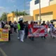 Uno de los cierres comenzó alrededor de las 15:00 horas sobre la avenida Lincoln, frente a las instalaciones del Sindicato Nacional de Trabajadores de la Salud