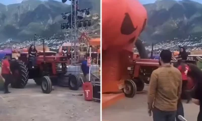 A través de un comunicado, Pumpkin Dash explicó que el tractor comenzó a moverse de manera accidental.