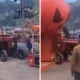 A través de un comunicado, Pumpkin Dash explicó que el tractor comenzó a moverse de manera accidental.