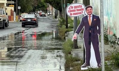 Las expresiones hacen referencia al discurso con el que García Sepúlveda promociona su gobierno y cuestionan las condiciones de las obras de drenaje