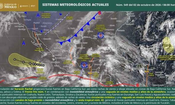El aviso meteorológico permanecerá vigente hasta el lunes 5 de octubre, con acumulados superiores a 75 milímetros principalmente en las regiones Norte, Oriente, Citrícola y Metropolitana.