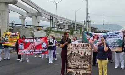 La protesta forma parte de las movilizaciones nacionales con las que trabajadores del IMSS buscan visibilizar sus demandas laborales.