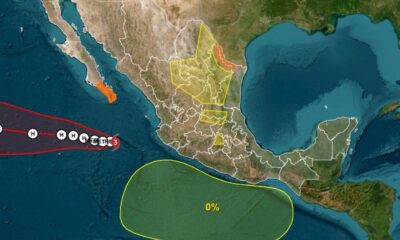 Las bandas nubosas del huracán ya generan lluvias puntuales intensas de entre 75 y 150 milímetros en el sur de Baja California Sur y las zonas centro y sur de Sinaloa.