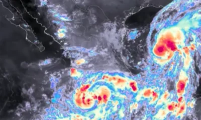En el Golfo de México y el Caribe, Isaías se encontraba al norte de la península de Yucatán con vientos máximos sostenidos de 130 kilómetros por hora y rachas de hasta 160 kilómetros por hora