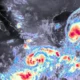 En el Golfo de México y el Caribe, Isaías se encontraba al norte de la península de Yucatán con vientos máximos sostenidos de 130 kilómetros por hora y rachas de hasta 160 kilómetros por hora